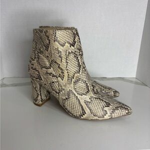 Qupid Snakeskin Ankle Boots